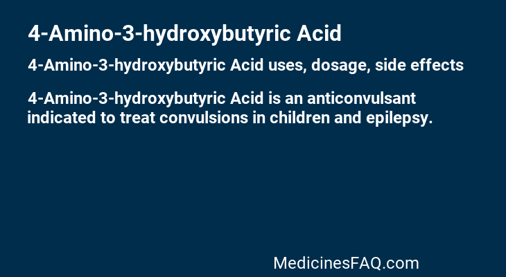 4-Amino-3-hydroxybutyric Acid