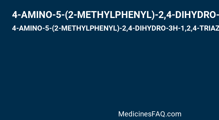 4-AMINO-5-(2-METHYLPHENYL)-2,4-DIHYDRO-3H-1,2,4-TRIAZOLE-3-THIONE