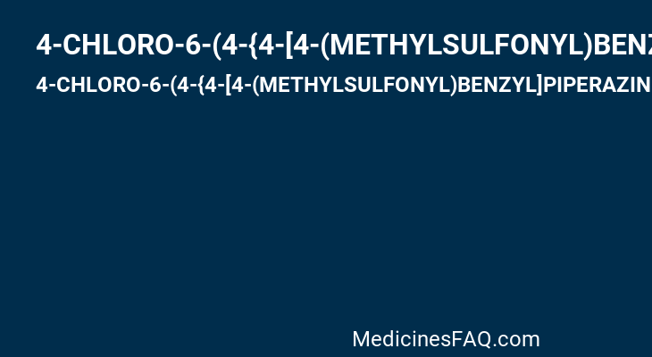 4-CHLORO-6-(4-{4-[4-(METHYLSULFONYL)BENZYL]PIPERAZIN-1-YL}-1H-PYRAZOL-5-YL)BENZENE-1,3-DIOL