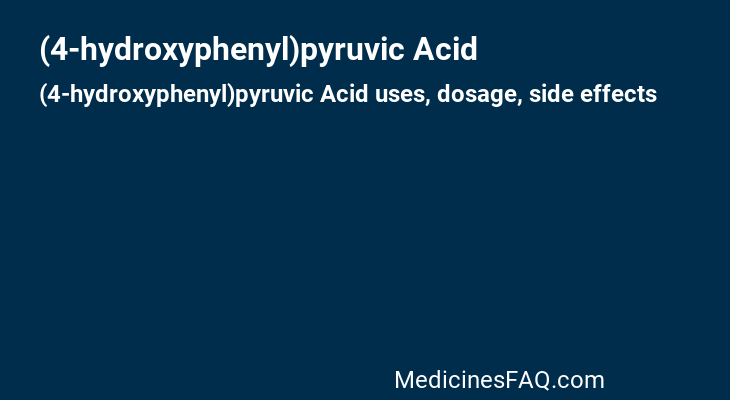 (4-hydroxyphenyl)pyruvic Acid