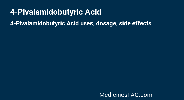 4-Pivalamidobutyric Acid