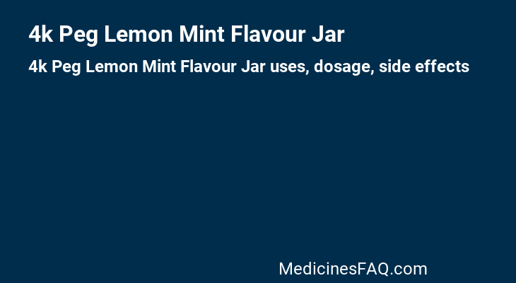 4k Peg Lemon Mint Flavour Jar