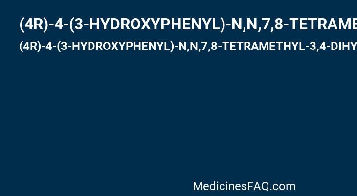 (4R)-4-(3-HYDROXYPHENYL)-N,N,7,8-TETRAMETHYL-3,4-DIHYDROISOQUINOLINE-2(1H)-CARBOXAMIDE