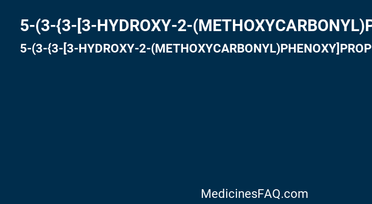 5-(3-{3-[3-HYDROXY-2-(METHOXYCARBONYL)PHENOXY]PROPENYL}PHENYL)-4-(HYDROXYMETHYL)ISOXAZOLE-3-CARBOXYLIC ACID