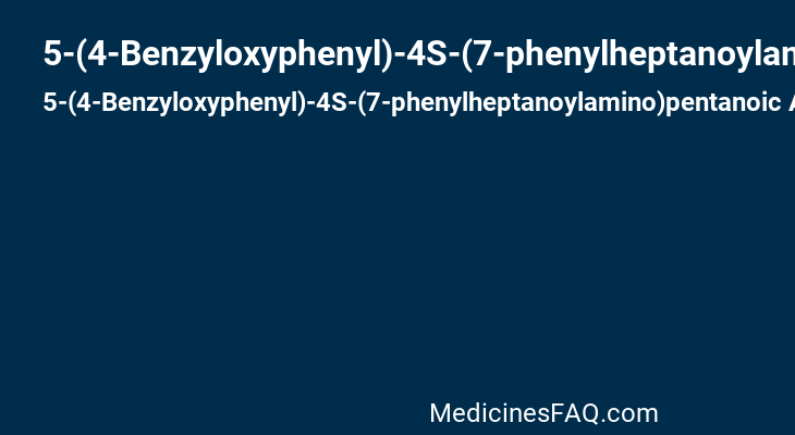 5-(4-Benzyloxyphenyl)-4S-(7-phenylheptanoylamino)pentanoic Acid
