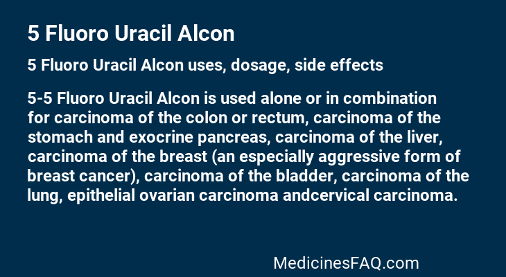 5 Fluoro Uracil Alcon