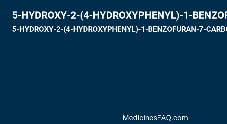 5-HYDROXY-2-(4-HYDROXYPHENYL)-1-BENZOFURAN-7-CARBONITRILE