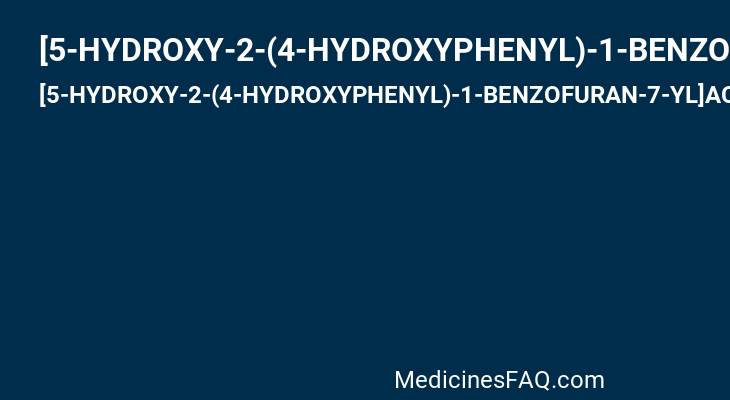 [5-HYDROXY-2-(4-HYDROXYPHENYL)-1-BENZOFURAN-7-YL]ACETONITRILE