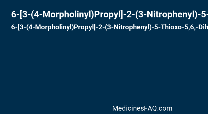 6-[3-(4-Morpholinyl)Propyl]-2-(3-Nitrophenyl)-5-Thioxo-5,6,-Dihydro-7h-Thienol[2',3':4,5]Pyrrolo[1,2-C]Imidazol-7-One