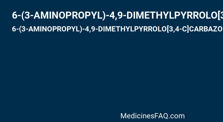6-(3-AMINOPROPYL)-4,9-DIMETHYLPYRROLO[3,4-C]CARBAZOLE-1,3(2H,6H)-DIONE