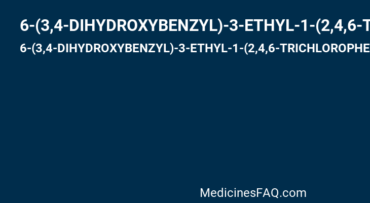 6-(3,4-DIHYDROXYBENZYL)-3-ETHYL-1-(2,4,6-TRICHLOROPHENYL)-1H-PYRAZOLO[3,4-D]PYRIMIDIN-4(5H)-ONE