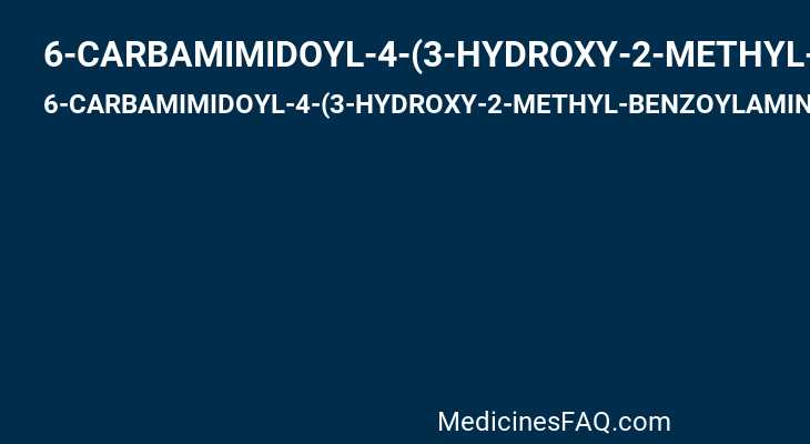 6-CARBAMIMIDOYL-4-(3-HYDROXY-2-METHYL-BENZOYLAMINO)-NAPHTHALENE-2-CARBOXYLIC ACID METHYL ESTER