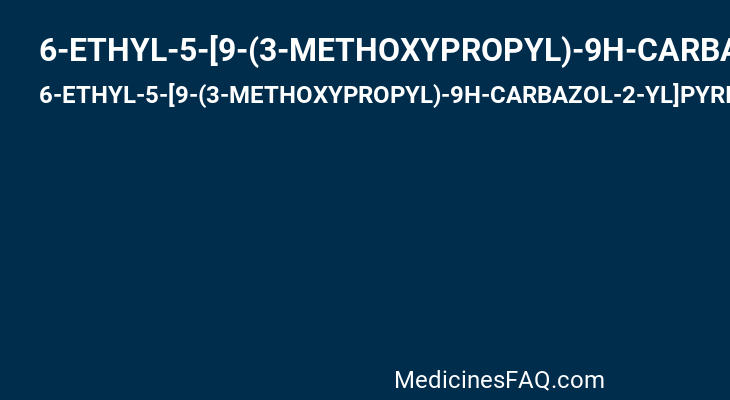 6-ETHYL-5-[9-(3-METHOXYPROPYL)-9H-CARBAZOL-2-YL]PYRIMIDINE-2,4-DIAMINE