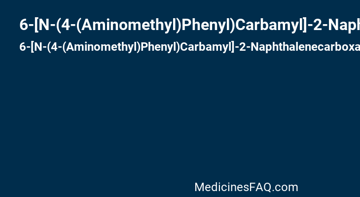 6-[N-(4-(Aminomethyl)Phenyl)Carbamyl]-2-Naphthalenecarboxamidine