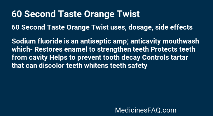 60 Second Taste Orange Twist