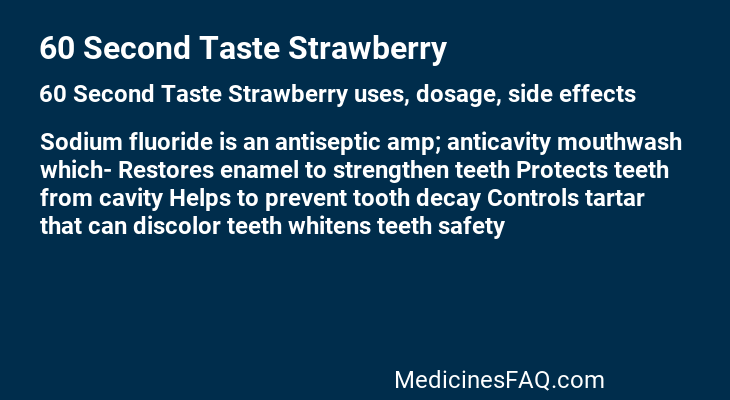 60 Second Taste Strawberry