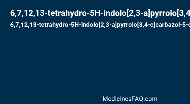 6,7,12,13-tetrahydro-5H-indolo[2,3-a]pyrrolo[3,4-c]carbazol-5-one