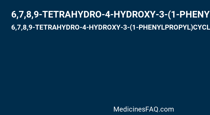 6,7,8,9-TETRAHYDRO-4-HYDROXY-3-(1-PHENYLPROPYL)CYCLOHEPTA[B]PYRAN-2-ONE