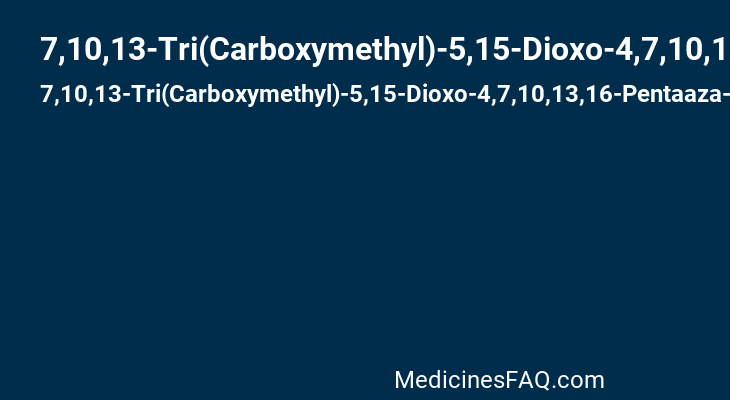 7,10,13-Tri(Carboxymethyl)-5,15-Dioxo-4,7,10,13,16-Pentaaza-1,19-Dithianonadecane