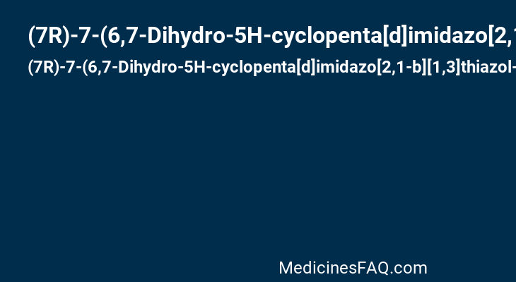 (7R)-7-(6,7-Dihydro-5H-cyclopenta[d]imidazo[2,1-b][1,3]thiazol-2-yl)-2,7-dihydro-1,4-thiazepine-3,6-dicarboxylic acid