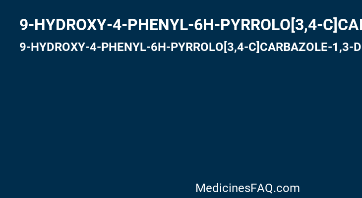 9-HYDROXY-4-PHENYL-6H-PYRROLO[3,4-C]CARBAZOLE-1,3-DIONE