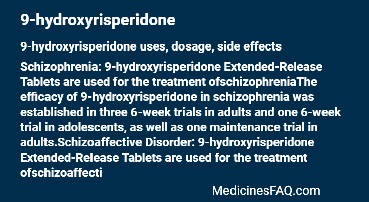 9-hydroxyrisperidone