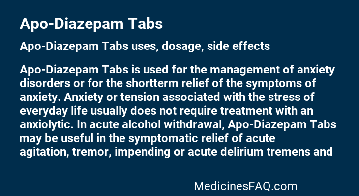 Apo-Diazepam Tabs