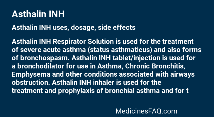 Asthalin INH