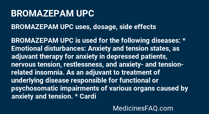 BROMAZEPAM UPC