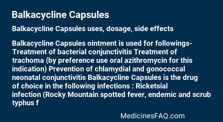 Balkacycline Capsules