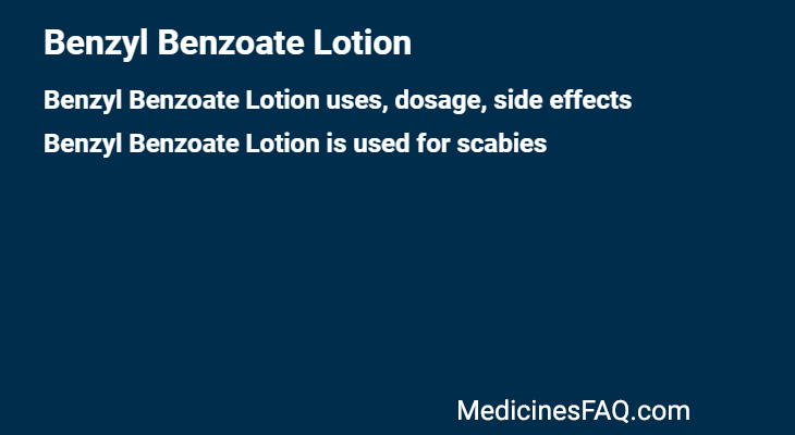 Benzyl Benzoate Lotion