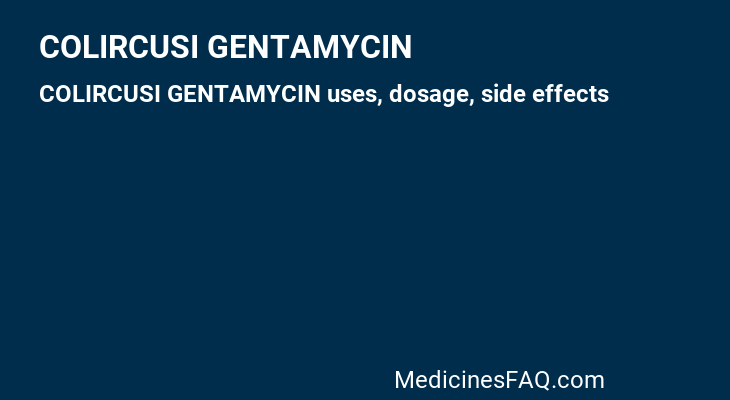 COLIRCUSI GENTAMYCIN