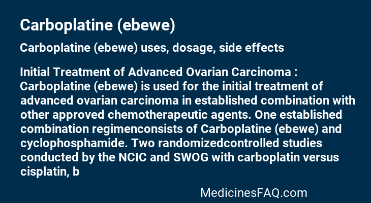 Carboplatine (ebewe)
