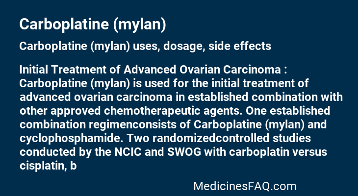 Carboplatine (mylan)