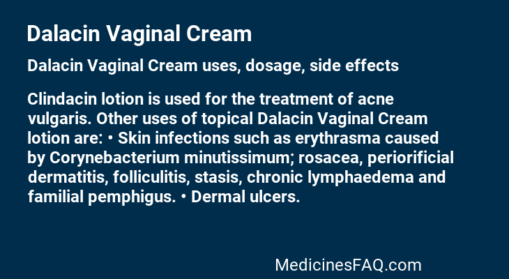 Dalacin Vaginal Cream