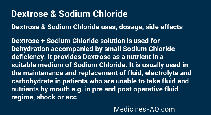 Dextrose & Sodium Chloride