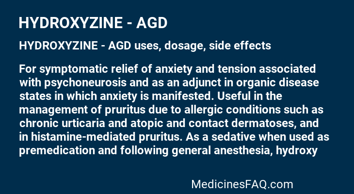 HYDROXYZINE - AGD