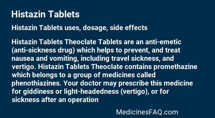 Histazin Tablets