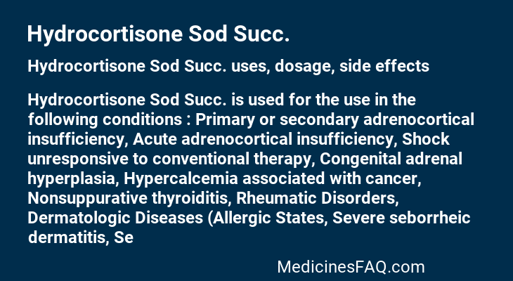 Hydrocortisone Sod Succ.