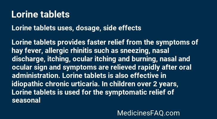 Lorine tablets