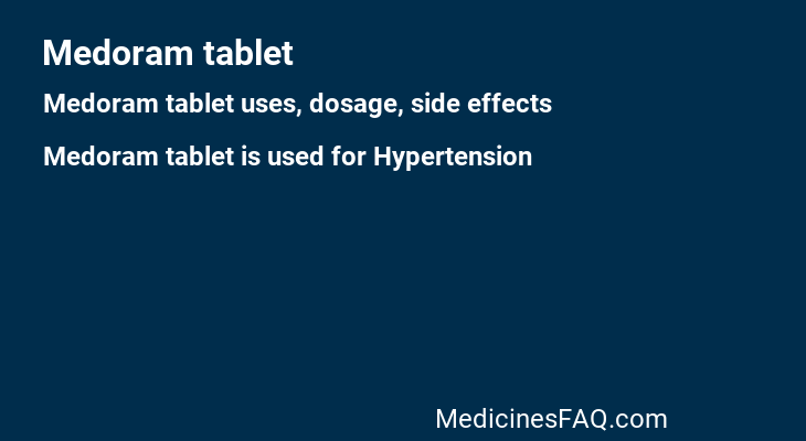 Medoram tablet