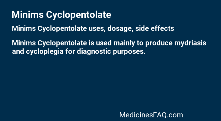 Minims Cyclopentolate