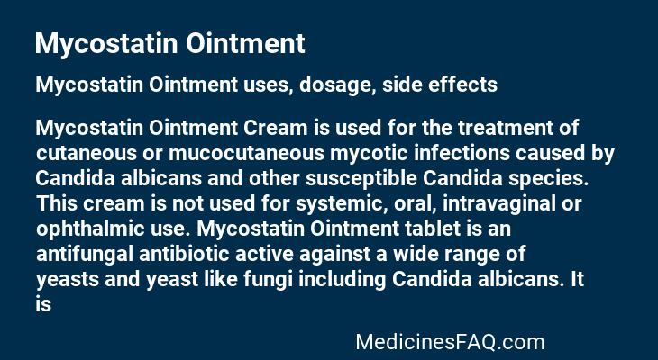 Mycostatin Ointment