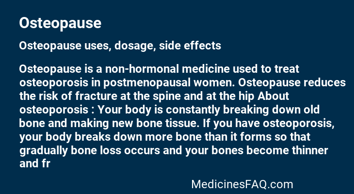 Osteopause