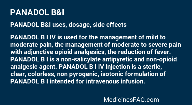 PANADOL B&I