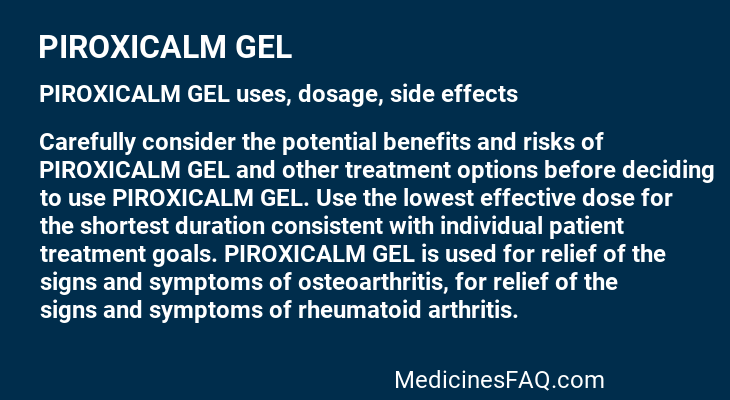 PIROXICALM GEL