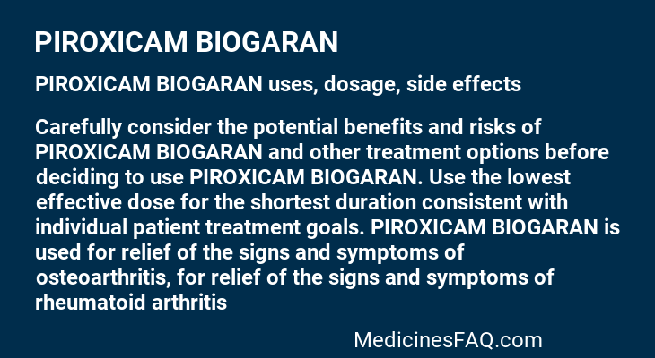 PIROXICAM BIOGARAN