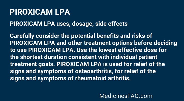 PIROXICAM LPA