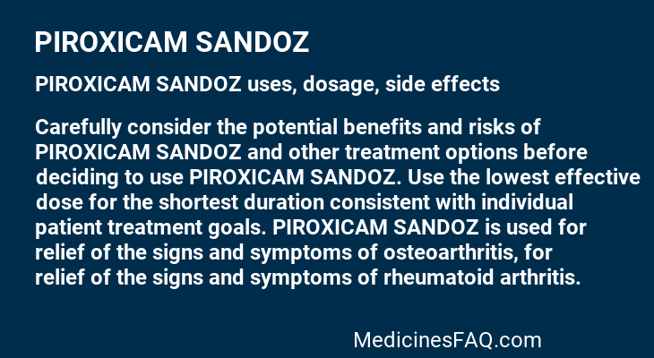 PIROXICAM SANDOZ