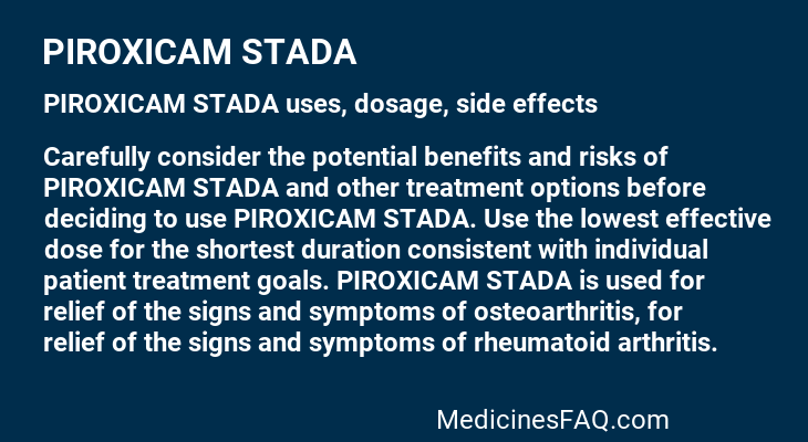 PIROXICAM STADA